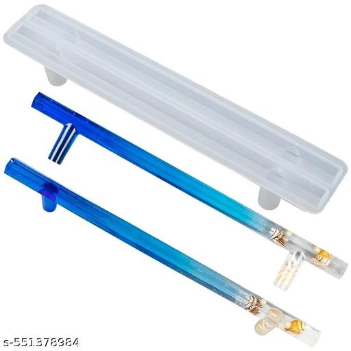  Straight Resin Tray Handle Silicone Mold 2 Slots Handmade DIY (Tray Handle Mould - 15.5 x 3.5 cm) SM3667 - WYNAMIX store