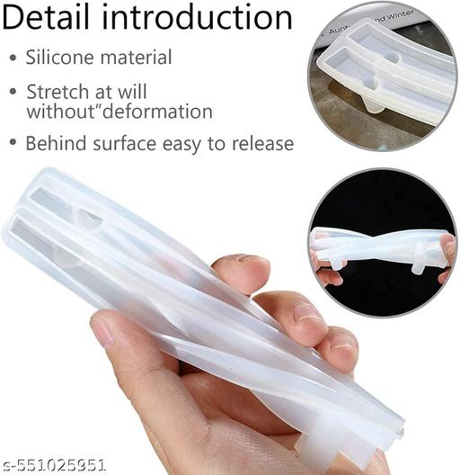  Curve Handle Mould 1 PC Tray Handle Epoxy Resin Silicone Molds (S Shape Tray Handle Mould - 16 x 4.5 cm) - WYNAMIX store