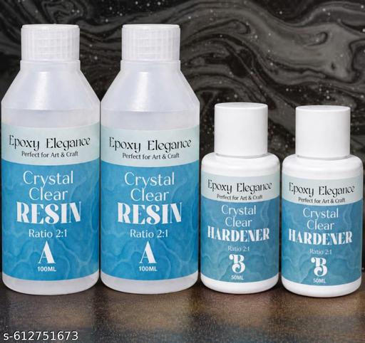 Resin Art Liquid Hardener for Craft Beginners Materials Kit Ultra Crystal Clear Coat Transparent Epoxy 2 1 Ratio Bubble Release Artists Jewellery Set Casting Tabletop DIY Project150GM - WYNAMIX store