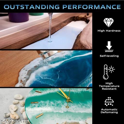 Resin Art Liquid Hardener for Craft Beginners Materials Kit Ultra Crystal Clear Coat Transparent Epoxy 2 1 Ratio Bubble Release Artists Jewellery Set Casting Tabletop DIY Project150GM - WYNAMIX store