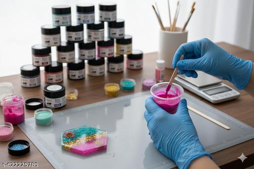 Pack of 15 Opaque Resin Pigment | 20g Each | Ultra-Rich Concentrated Colours for Epoxy Resin, Art & Craft | Smooth Blend ✨ High Coverage  Non-Toxic ✅ - WYNAMIX store