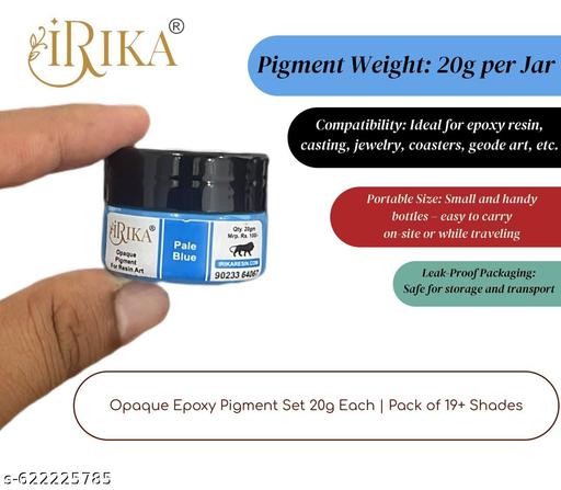 Pack of 15 Opaque Resin Pigment | 20g Each | Ultra-Rich Concentrated Colours for Epoxy Resin, Art & Craft | Smooth Blend ✨ High Coverage  Non-Toxic ✅ - WYNAMIX store