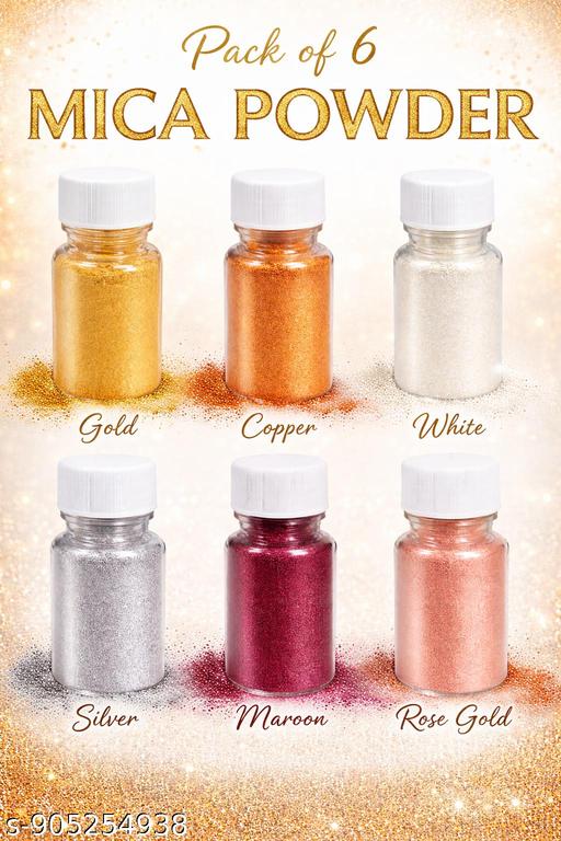 6 Color Mica Powder Set – 10g Each Premium Pigment for Candle Making, Epoxy Resin Art, Soap Making & DIY Crafts – Smooth Mixing, Strong Color Payoff & Shimmer Finish - WYNAMIX store
