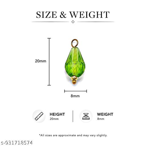 50pcs Oval Hanging beads Crystals Multi Hanging Beads Colour  Lariya Latkan Beads Pearl Charms Golden Jewellery Making and Beading DIY Crafts Handmade Jewellery Making Material beading war Beads women Girls Earrings Nacklace Pandent making materials Embodary aarri work Materials. - WYNAMIX store