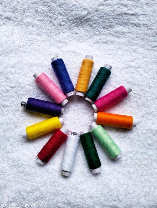 ChandniVariety Best Quality Sewing Thraed 12 tubs of 12 colors (Per Tub 150meters) - WYNAMIX store