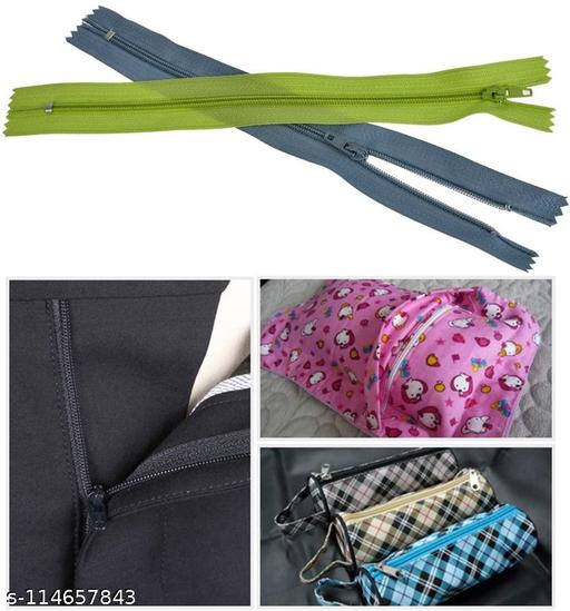 Invisible Zipper - 16 inch/42cm - Pack of 15 | Premium Concealed Long Zips | for Garments, Bags, Palazzo, Dresses, Frocks, Gowns(Multicolor) - WYNAMIX store