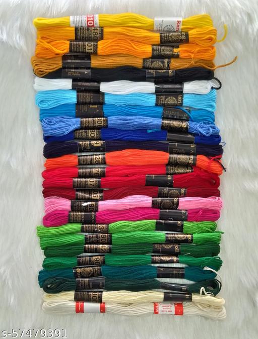 Arts Collection Cotton Hand Embroidered Thread Skeins for Craft Projects (Multicolor , Pack of 25) - WYNAMIX store