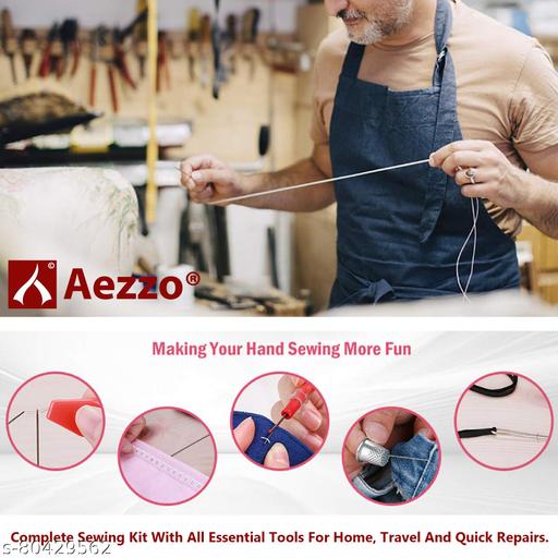 Double Layer Multipurpose Tailoring Sewing Kit Set Box with High Quality Materials and all Accessories like Thread Spool, Needle, Cutter, Measure Tape, Dress & Trouser Hook, Bobbins, Shirt Buttons, Seam Ripper, Scissors, Pearl Pin etc. with Heavy and Durable Transparent Plastic Sewing Kit Box. - WYNAMIX store