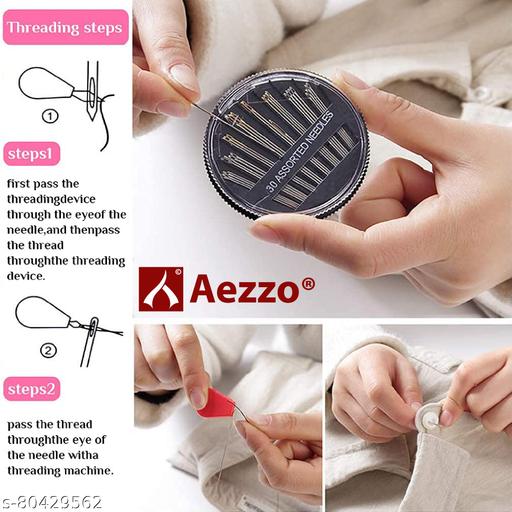 Double Layer Multipurpose Tailoring Sewing Kit Set Box with High Quality Materials and all Accessories like Thread Spool, Needle, Cutter, Measure Tape, Dress & Trouser Hook, Bobbins, Shirt Buttons, Seam Ripper, Scissors, Pearl Pin etc. with Heavy and Durable Transparent Plastic Sewing Kit Box. - WYNAMIX store