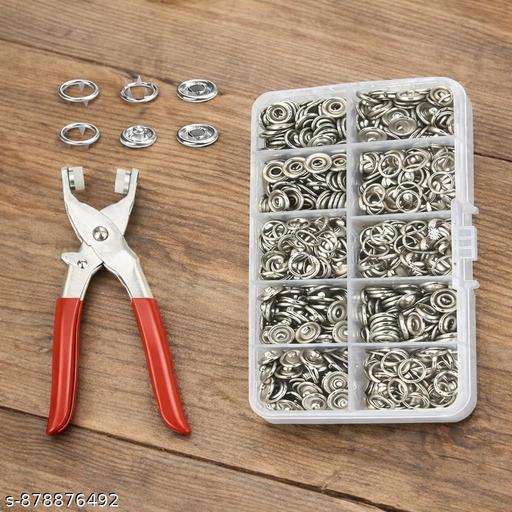  Buckle Tool Kit Manual Buckle Tool Kit for Clothes Repair, Buckle DIY Snap Tool with Snap Buttons Kit, Hand Button Plier Tool for Snap Button, Snap Fastener Pliers, Sewing Button Cover Tool Kit (Silver) - WYNAMIX store