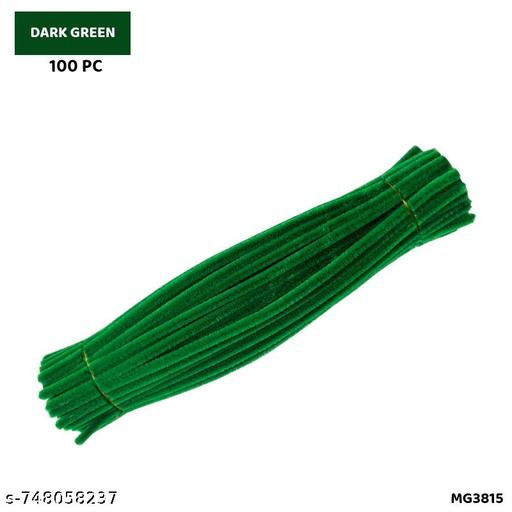 Jerra Pipe Cleaner For Decoration,  DIY Project, Art And Craft, School Projectct, Flower Making Many more  ( Dark Green )  - WYNAMIX store