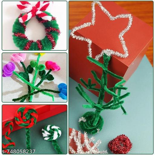 Jerra Pipe Cleaner For Decoration,  DIY Project, Art And Craft, School Projectct, Flower Making Many more  ( Dark Green )  - WYNAMIX store