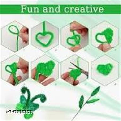 Jerra Pipe Cleaner For Decoration,  DIY Project, Art And Craft, School Projectct, Flower Making Many more  ( Dark Green )  - WYNAMIX store