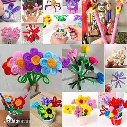 Jerra Pipe Cleaner For Decoration,  DIY Project, Art And Craft, School Projectct, Flower Making Many more  ( Dark Green )  - WYNAMIX store