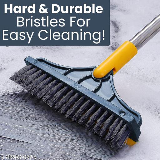 Bathroom Scrub Brush with Microfibre || Fiber Cleaning Brush for Bathroom || Multi-Use Bathroom Cleaning Brush ||  - WYNAMIX store