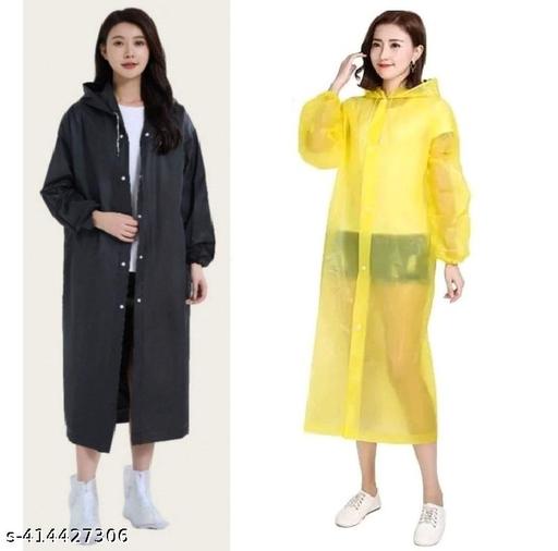 Pack of 2 Unisex Waterproof Raincoat with Hood Cap For Outdoor Travel Portable Suit - WYNAMIX store