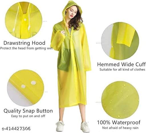 Pack of 2 Unisex Waterproof Raincoat with Hood Cap For Outdoor Travel Portable Suit - WYNAMIX store