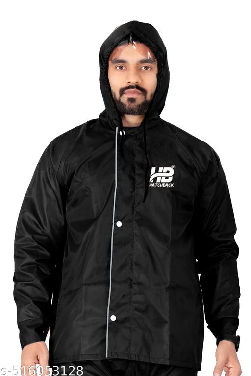 Men Solid Reversible Double Layered High Quality Waterproof Raincoat - WYNAMIX store
