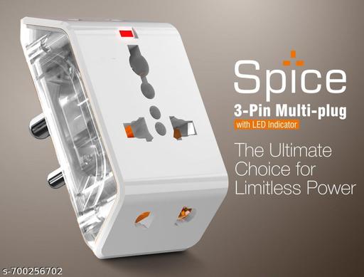 WEIGHOUSE 3 Pin Multi Plug Socket Travel Adapter with Universal Socket, 3 Pin Multi Plug Extension Socket (White - Pack Of 2) - WYNAMIX store