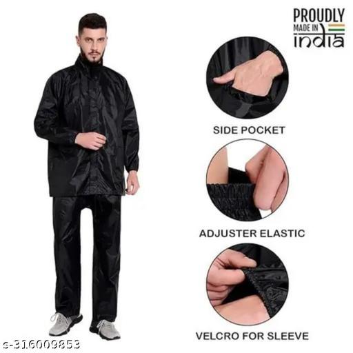  JINSIL Men/Women Stylish Raincoat/Rainwear/Rainsuit/barsaati/Overcoat with Hoods and Side Pocket 100% Waterproof rain Suit for Men/Women - WYNAMIX store