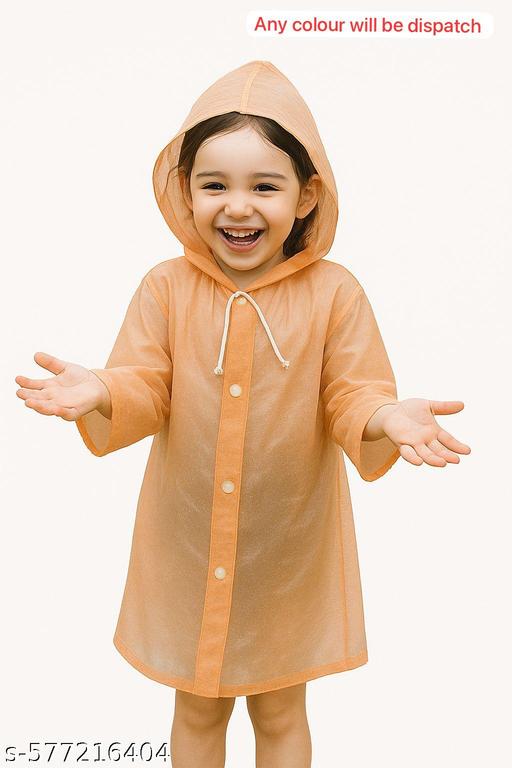 Kid's Girl's Boys PVC Full Sleeve With Hooded PPlain Raincoat Multicolor(pack of 1) - WYNAMIX store