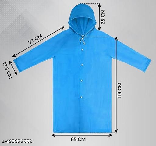 Unisex Raincoat || EVA Material | Reusable | Lightweight | Fashionable | Universal Size | Raincoat for Men and Women - - BLUE (Pack of 1)  - WYNAMIX store