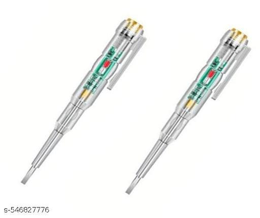 JEWEON Electrical Tester Pen 70-250V Induction Detector Pen Electrical Tester Electrical Tester Pen with LED Light Non-Contact AC Voltage Tester Pen Pack of 2 - WYNAMIX store