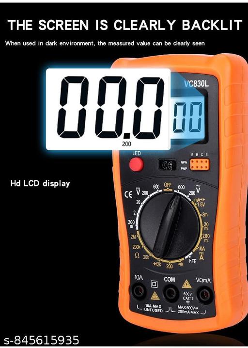 Multi Meter Digital Multimeter Kit Maltimimiter Digital Multimeters Voltmeter Voltage Meter With Probes - WYNAMIX store