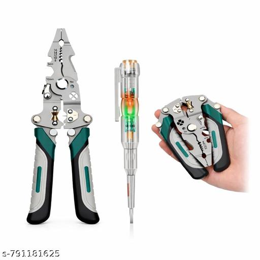 Multifunction Wire Stripper Plier with LED Tester Screwdriver Combo - WYNAMIX store