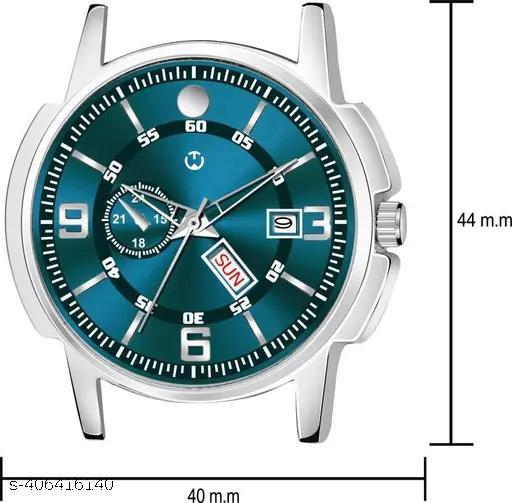 Silver Stainless Chain Green Dial Men’s & Boy’s Analog Watch - WYNAMIX store