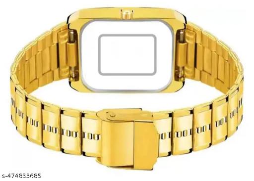All Gold Day & Date Functioning Long Life Black Plated Chain Analog Watch For Men - WYNAMIX store