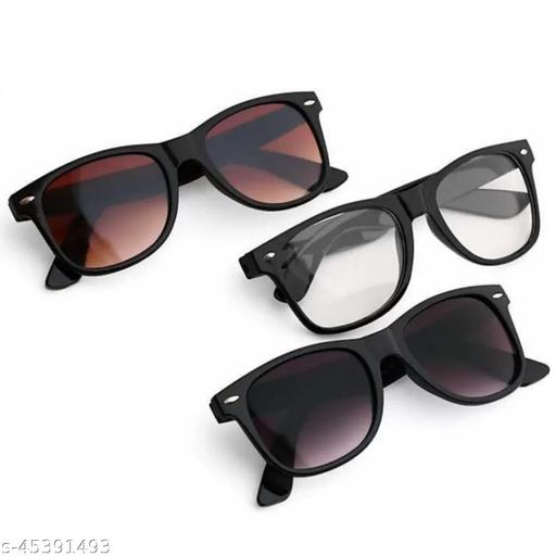 Men Black Plastic sunglasses , UV Protected Thug Life Sunglasses (Pack of 3) - WYNAMIX store