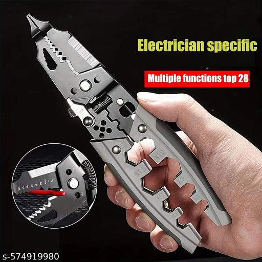 Wire Stripper Tool, 28 in 1 Pliers, Black, Heavy Duty, CR-V High Hardness Steel & Chromium Vanadium Steel, Universal Multi-Used Wire Strippers (Plier With Wrench) - WYNAMIX store