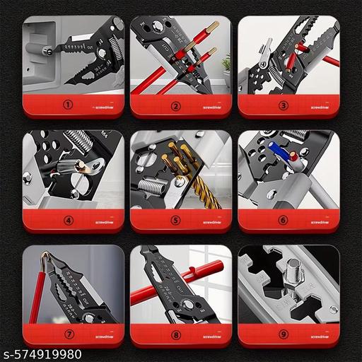 Wire Stripper Tool, 28 in 1 Pliers, Black, Heavy Duty, CR-V High Hardness Steel & Chromium Vanadium Steel, Universal Multi-Used Wire Strippers (Plier With Wrench) - WYNAMIX store