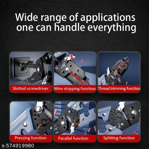 Wire Stripper Tool, 28 in 1 Pliers, Black, Heavy Duty, CR-V High Hardness Steel & Chromium Vanadium Steel, Universal Multi-Used Wire Strippers (Plier With Wrench) - WYNAMIX store
