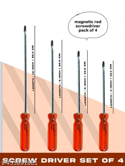 RED MAGNETIC SCREWDRIVER (Pack of 4) - WYNAMIX store