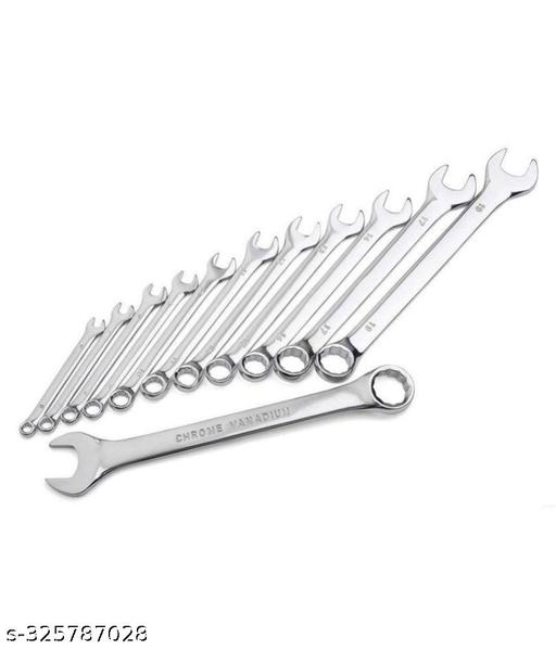 Socket Wrench Combination Spanner Wrench Set 6mm To 22 mm 12-Piece, Chrome Vanadium Steel, with Rolling Pouch - WYNAMIX store