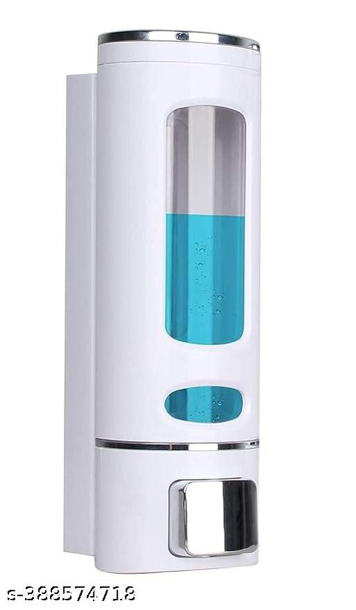  Plastic Soap Dispenser for Bathroom Wall Mounted Shampoo Conditioner Hand Wash Gel Dispenser Liquid Soap Sanitizer Dispenser for Basin Kitchen Sink 400Ml Pack of 1 White - WYNAMIX store