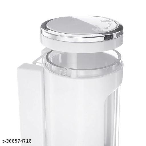  Plastic Soap Dispenser for Bathroom Wall Mounted Shampoo Conditioner Hand Wash Gel Dispenser Liquid Soap Sanitizer Dispenser for Basin Kitchen Sink 400Ml Pack of 1 White - WYNAMIX store