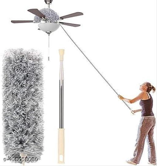 Microfiber Mop Wall Cleaning Mop with Long Handle Adjustable Long Broom Stick Duster for Ceiling/Fan/Window Blinds/Furniture 100 inches Expandable Pole Handle(Pack of 1) Multicolor - WYNAMIX store