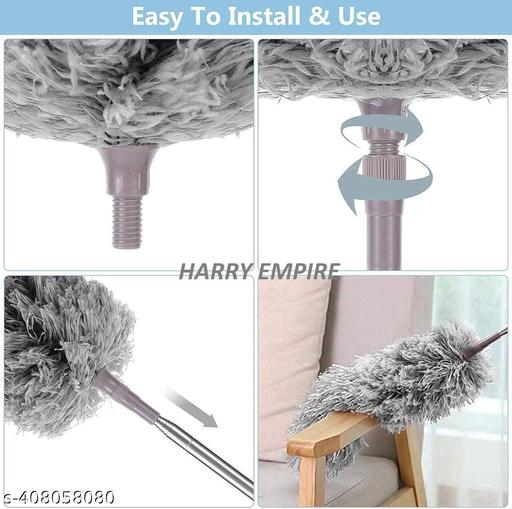 Microfiber Mop Wall Cleaning Mop with Long Handle Adjustable Long Broom Stick Duster for Ceiling/Fan/Window Blinds/Furniture 100 inches Expandable Pole Handle(Pack of 1) Multicolor - WYNAMIX store