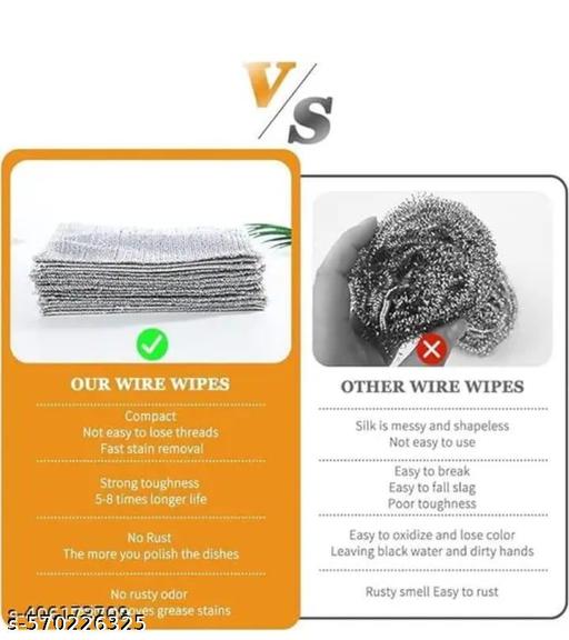 Non Scratch Dish Wash Cloth - Multipurpose Wire & Microfiber Dishwashing Rags for Wet and Dry, Easy Rinsing, Reuse Cleaning Cloth for Kitchen, Sinks, Pot & Pans.(30 Pieces) - WYNAMIX store