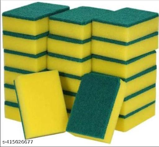 Tamsa_Prime® Sponge Scrubber (Pack of 9), Cleaning Sponge Abrasive Scrub Pad Kitchen Scrubber Dish Scrub Pad Dual-sided Sponge Household Cleaning Pad, Non-scratch Scrubber, Biodegradable Scrub Pad Cellulose, Sponge Pad , Kitchen Cleaning Tool , Cleaning Supplies, Scrubbing Sponge - WYNAMIX store