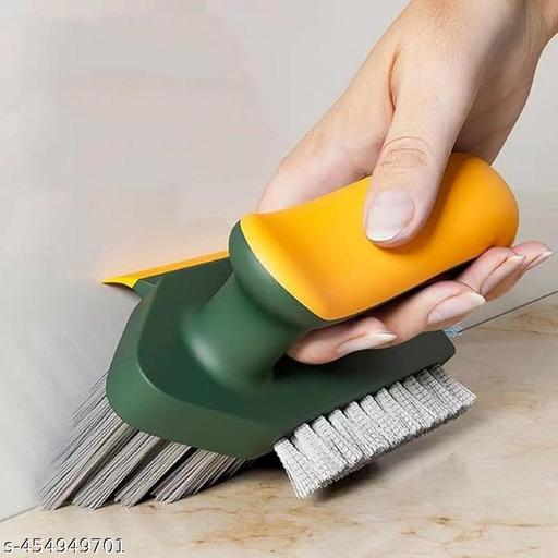 4 in 1 Tile Grout Cleaner Brush with Squeegee  Gap Scrub Brush Crevice Cleaning Brush Tools, Multifunctional scrubbing Floor Brush  - WYNAMIX store