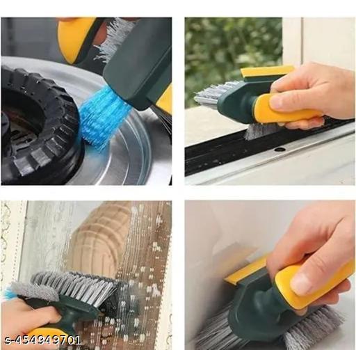 4 in 1 Tile Grout Cleaner Brush with Squeegee  Gap Scrub Brush Crevice Cleaning Brush Tools, Multifunctional scrubbing Floor Brush  - WYNAMIX store