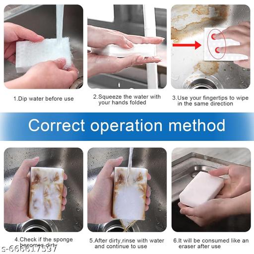 4 PCS Magic Eraser Sponges for Cleaning Kitchen Wipes Cleaner Non-Scratch Scrub Sponge Kitchen,Bathroom,Wall, Furniture and Washing Products (Pack of 4) - WYNAMIX store