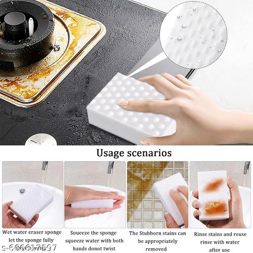 4 PCS Magic Eraser Sponges for Cleaning Kitchen Wipes Cleaner Non-Scratch Scrub Sponge Kitchen,Bathroom,Wall, Furniture and Washing Products (Pack of 4) - WYNAMIX store