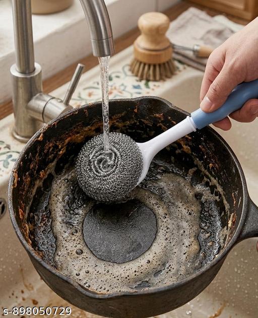 Smart Utensils Scrub | Easy for Washing Utensils | Medium Size Handle | Fate Kitchen Appliances  - WYNAMIX store