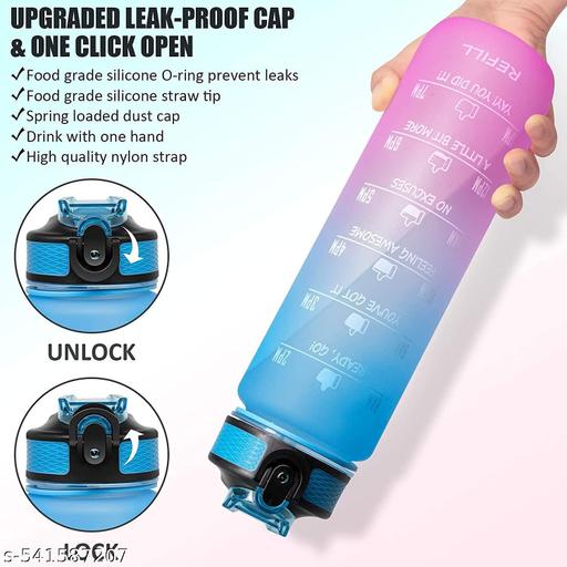 Water Bottle - 1000 ml Motivational Time Marker, Leakproof Durable BPA-Free Non-Toxic Sipper Water Bottle for Office, Gym & School, TIME MAKER WATER BOTTLE|JUST NIDZ Unicorn Maha Combo of A6 DIARY WITH PENCIL,ERASER,SHARPNER,SCALE,STICKNOTES,BROOCH MORE (Pack of 17)|Medium 25 L lkg ukg 1ts 2nd school Bags Backpack for daily use library office Waterproof School Bag - WYNAMIX store
