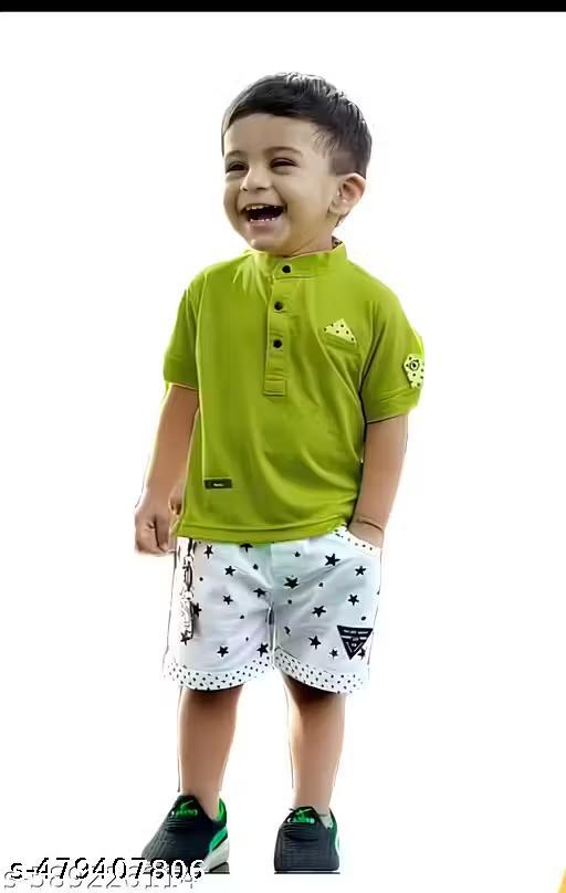 baby boy dress green white printed 1 - WYNAMIX store